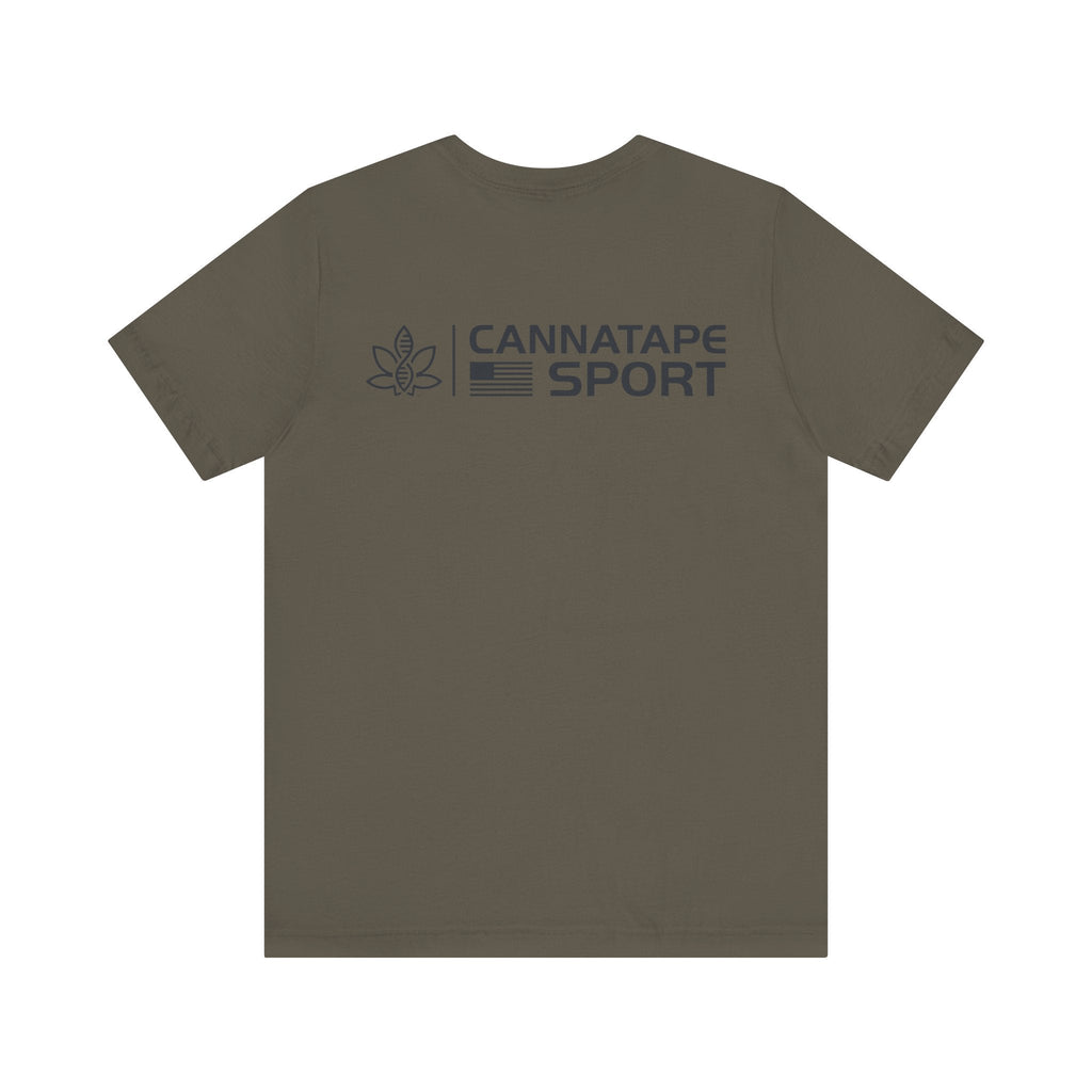 Printify T-Shirt CannaTape Sport Basic Patriot Tee - Unisex Transdermal CBD best for pain and sore