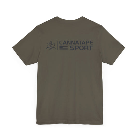 Printify T-Shirt CannaTape Sport Basic Patriot Tee - Unisex Transdermal CBD best for pain and sore