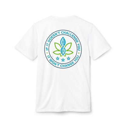 Printify T-Shirt CannaTape Sport, Challenge - Adidas, Unisex Sport T-shirt Transdermal CBD best for pain and sore