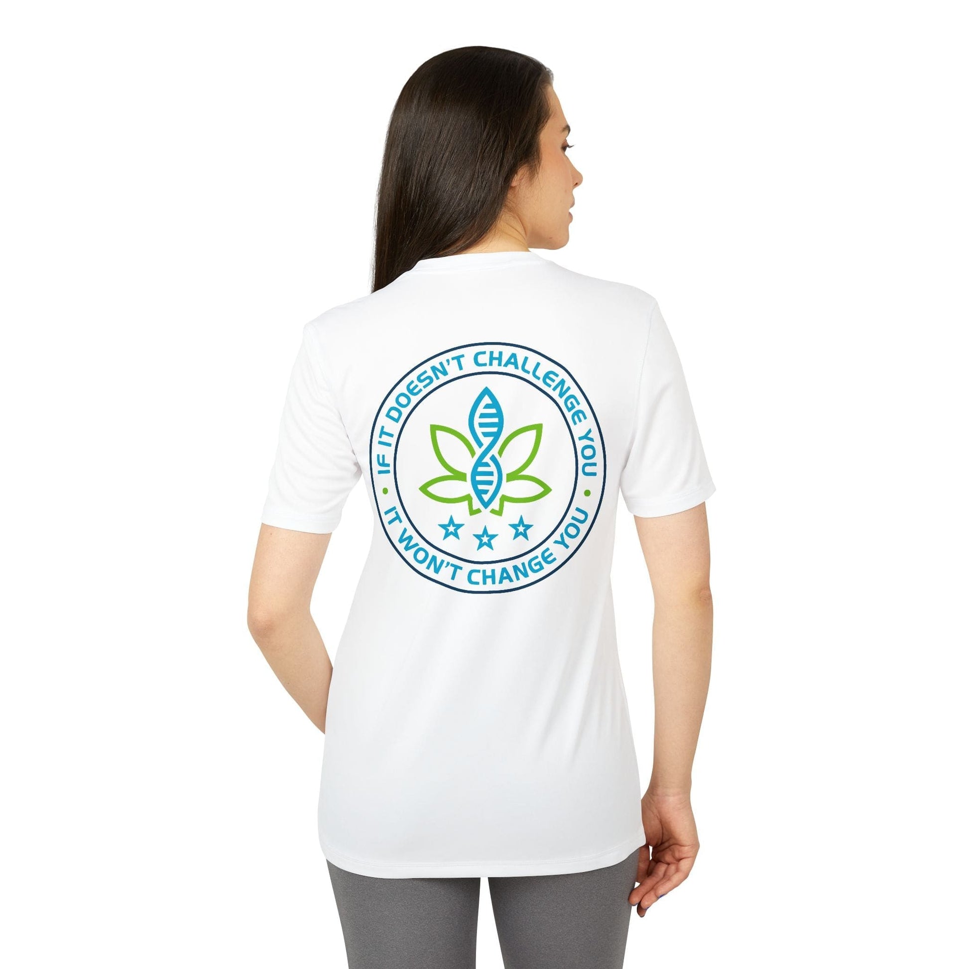 Printify T-Shirt CannaTape Sport, Challenge - Adidas, Unisex Sport T-shirt Transdermal CBD best for pain and sore