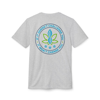 Printify T-Shirt CannaTape Sport, Challenge - Adidas, Unisex Sport T-shirt Transdermal CBD best for pain and sore