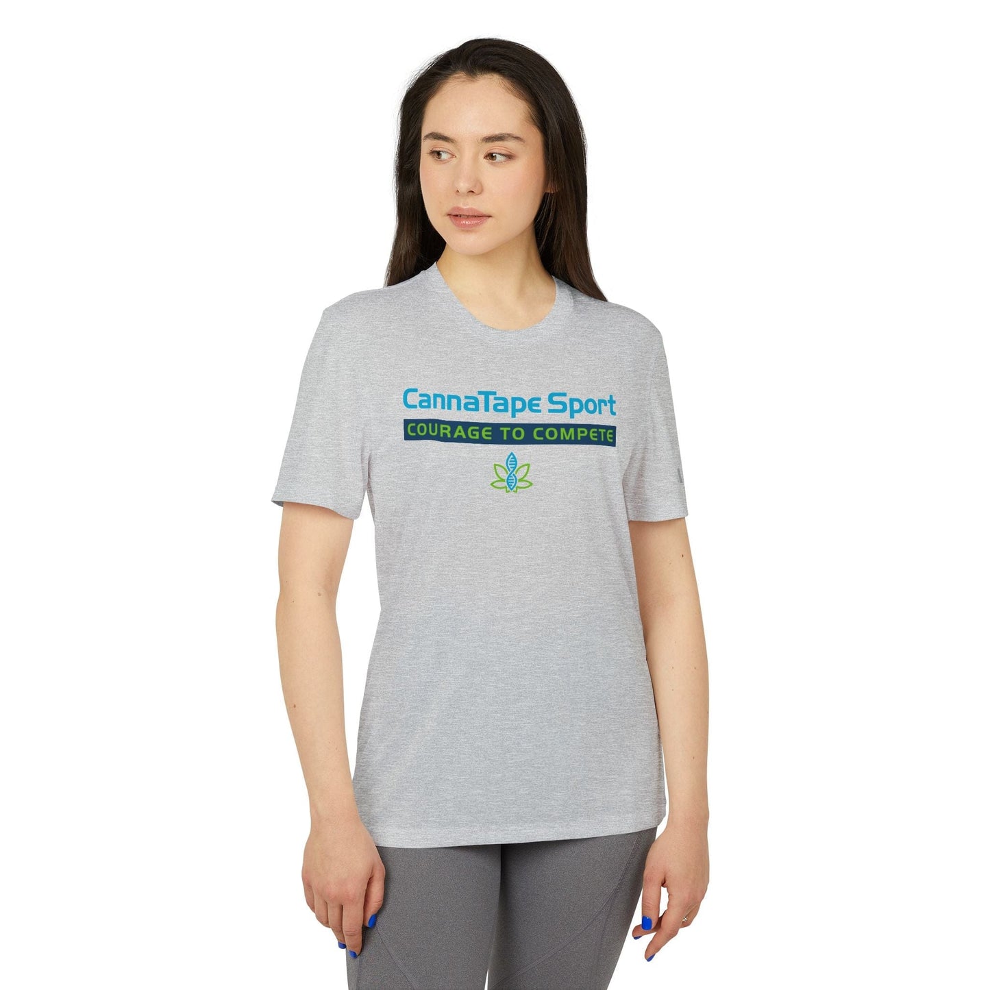 Printify T-Shirt CannaTape Sport, Challenge - Adidas, Unisex Sport T-shirt Transdermal CBD best for pain and sore
