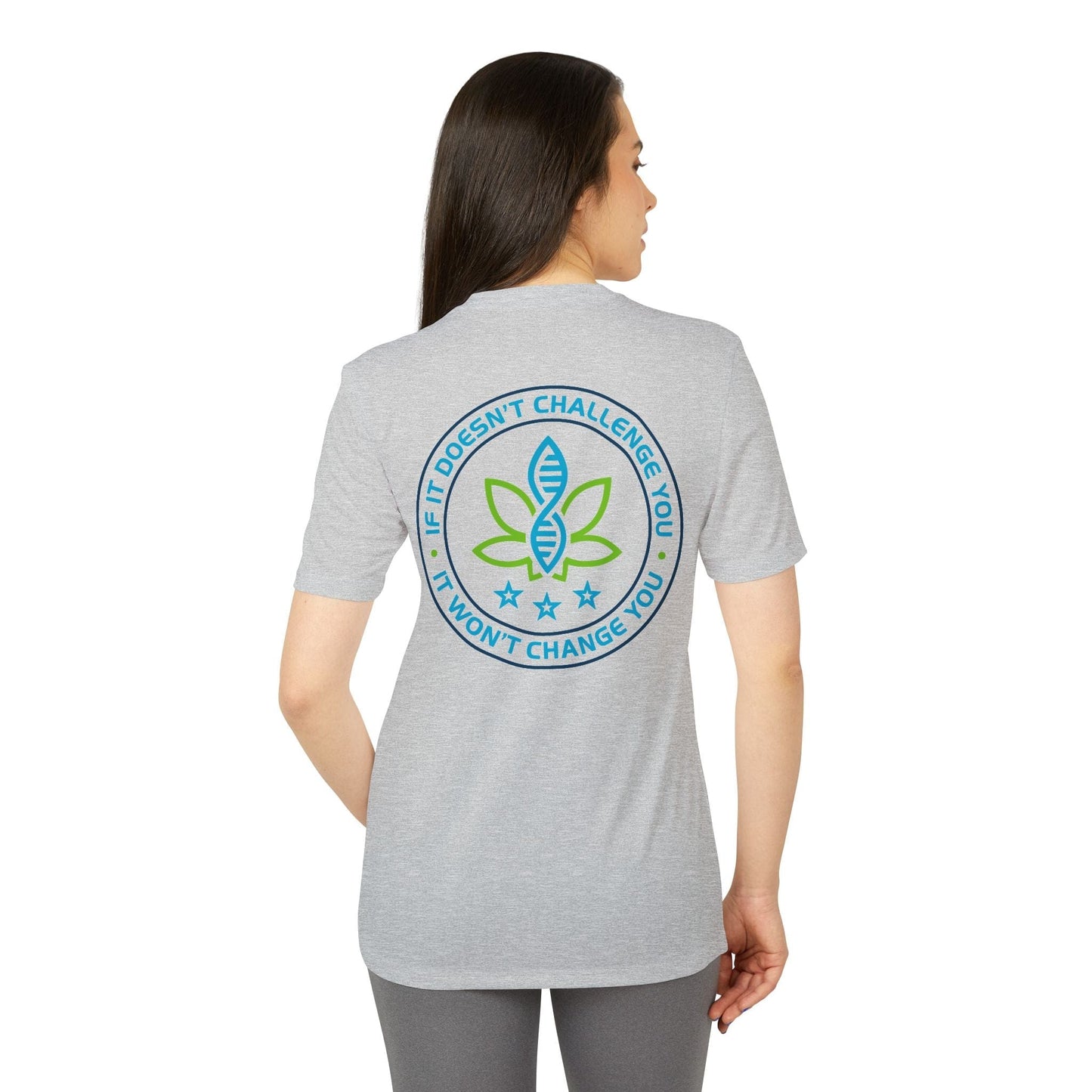 Printify T-Shirt CannaTape Sport, Challenge - Adidas, Unisex Sport T-shirt Transdermal CBD best for pain and sore