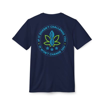 Printify T-Shirt CannaTape Sport, Challenge - Adidas, Unisex Sport T-shirt Transdermal CBD best for pain and sore