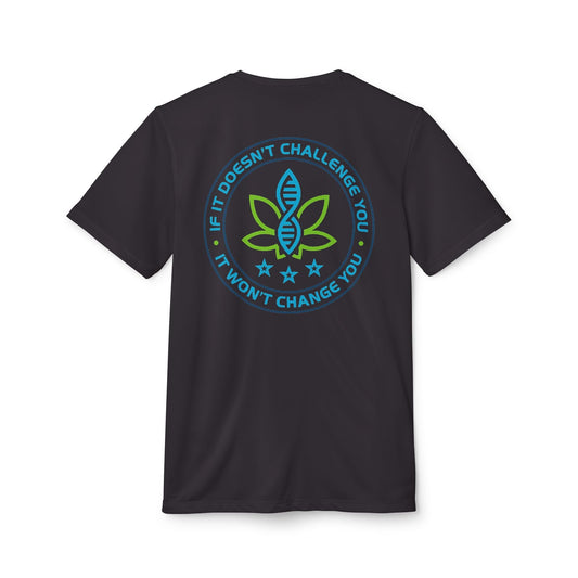 Printify T-Shirt CannaTape Sport, Challenge - Adidas, Unisex Sport T-shirt Transdermal CBD best for pain and sore