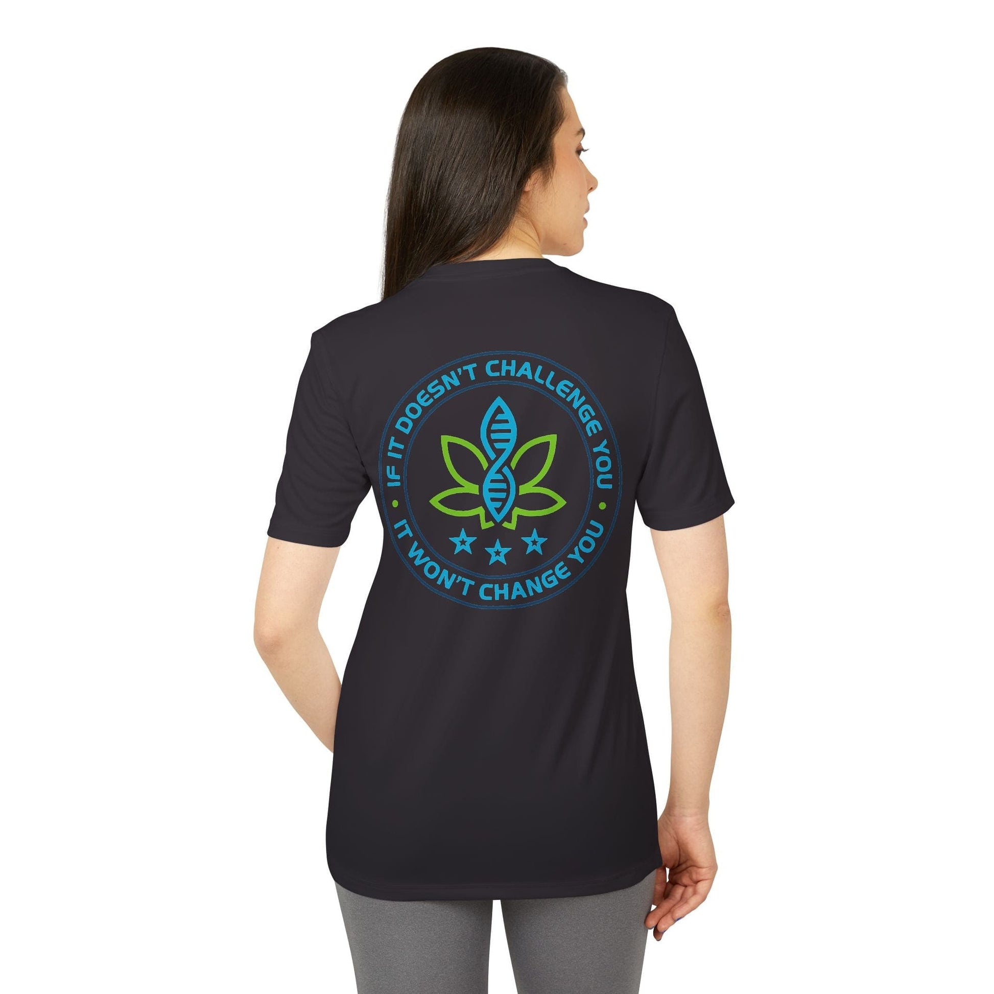 Printify T-Shirt CannaTape Sport, Challenge - Adidas, Unisex Sport T-shirt Transdermal CBD best for pain and sore