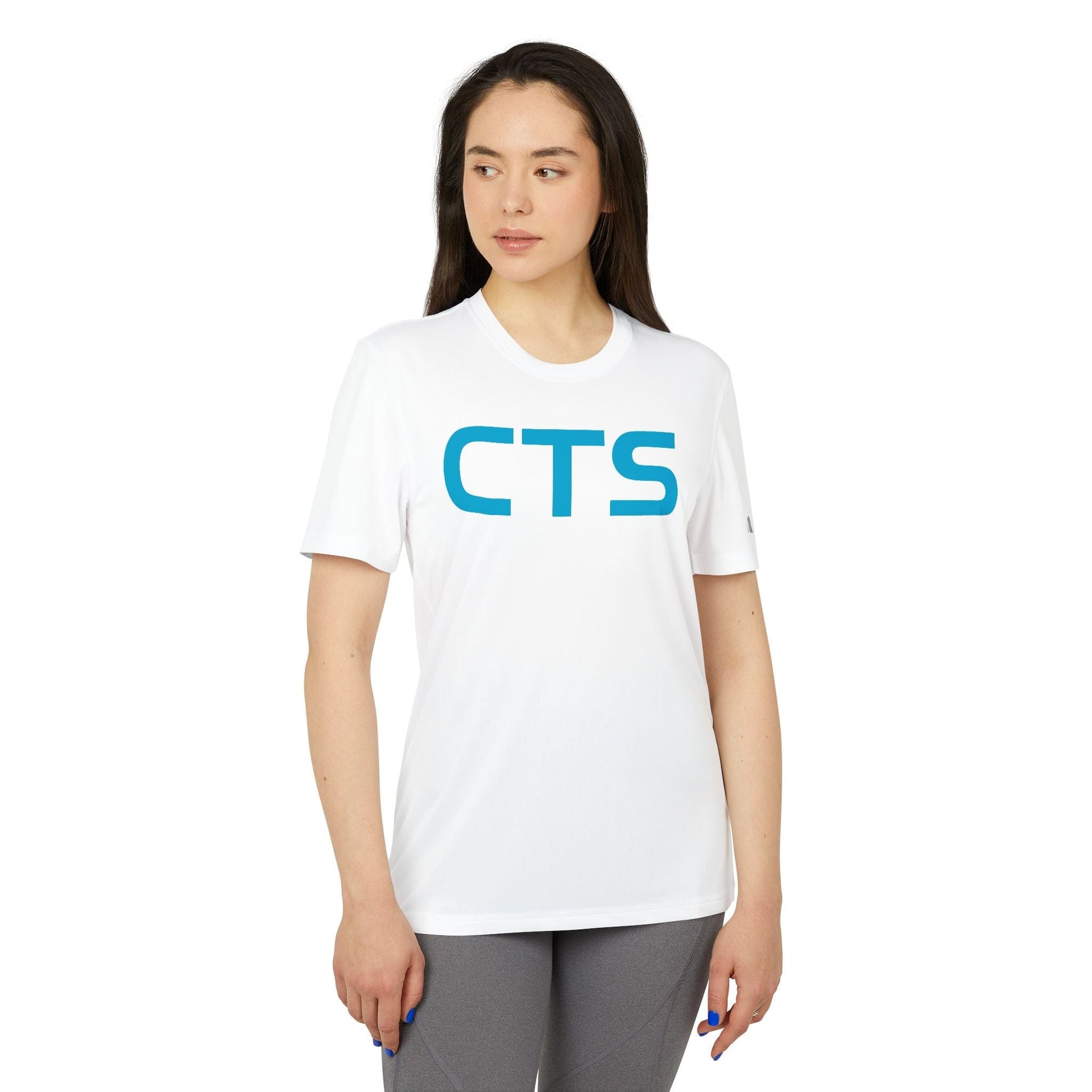 Printify T-Shirt CTS, CannaTape Blue Adidas Unisex Sport T-shirt Transdermal CBD best for pain and sore