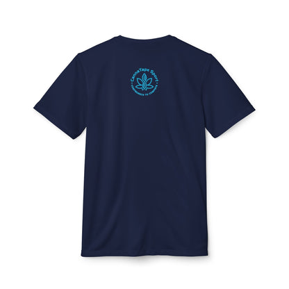 Printify T-Shirt CTS, CannaTape Blue Adidas Unisex Sport T-shirt Transdermal CBD best for pain and sore