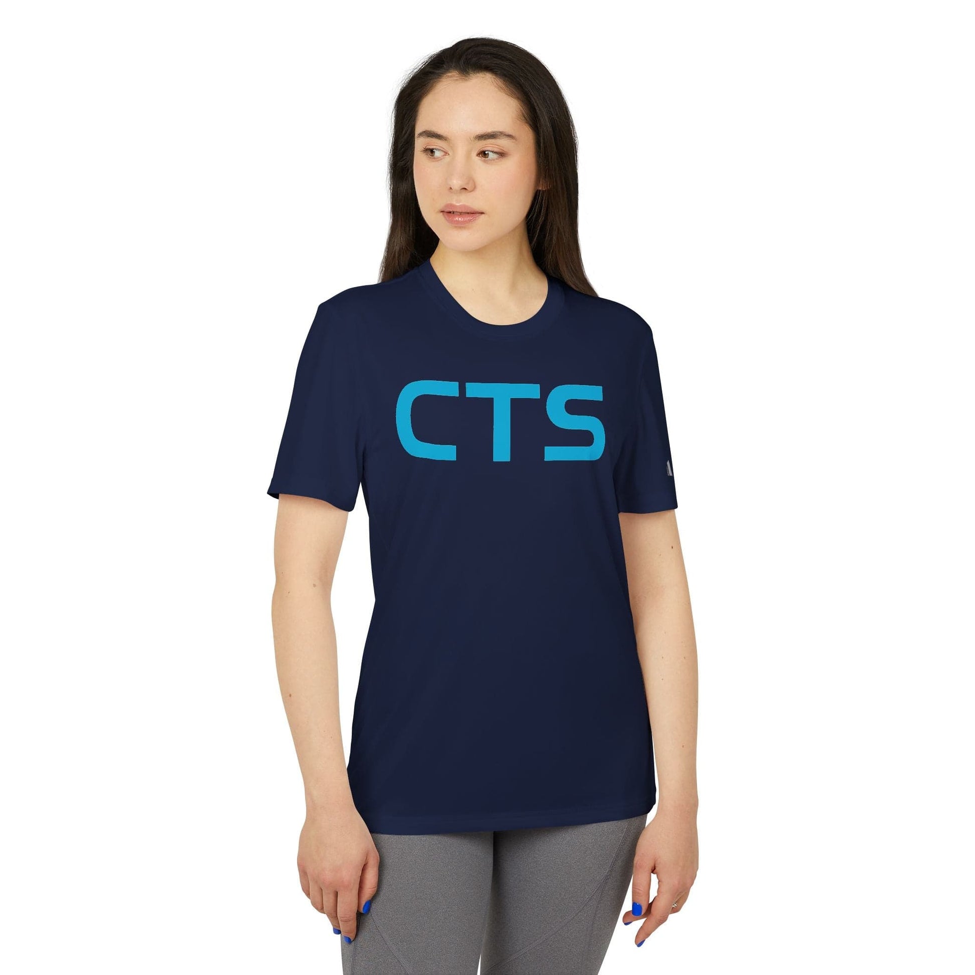 Printify T-Shirt CTS, CannaTape Blue Adidas Unisex Sport T-shirt Transdermal CBD best for pain and sore