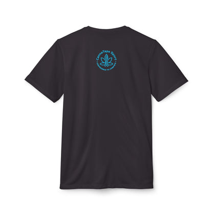Printify T-Shirt CTS, CannaTape Blue Adidas Unisex Sport T-shirt Transdermal CBD best for pain and sore