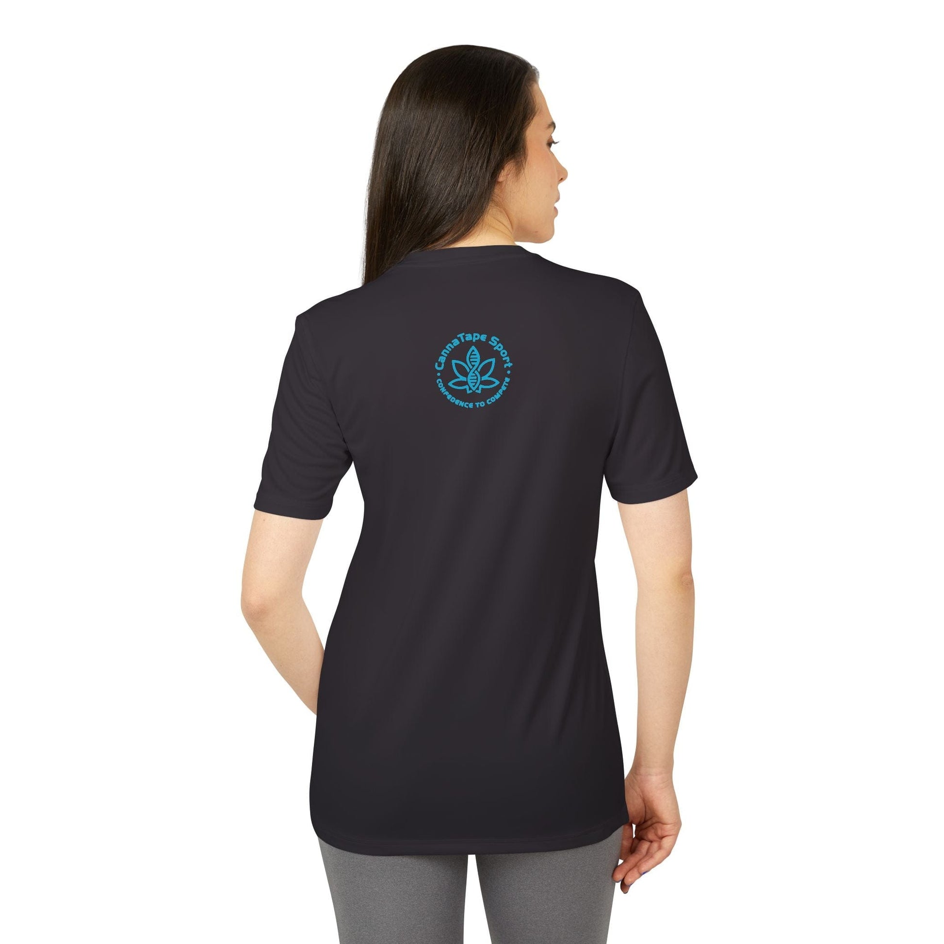Printify T-Shirt CTS, CannaTape Blue Adidas Unisex Sport T-shirt Transdermal CBD best for pain and sore