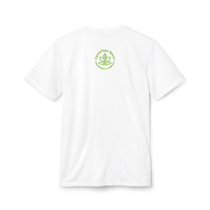 Printify T-Shirt CTS, CannaTape Green Adidas Unisex Sport T-shirt Transdermal CBD best for pain and sore