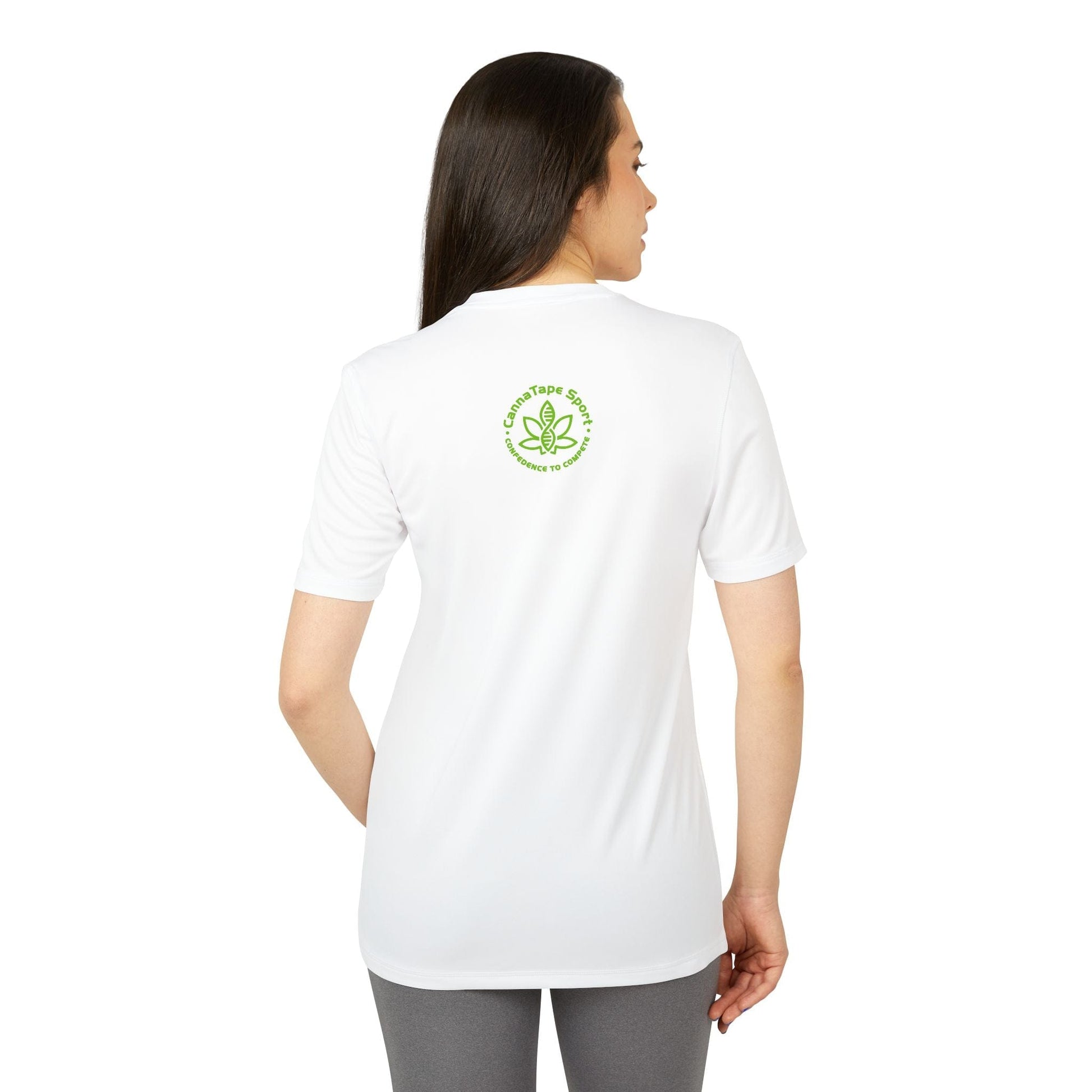 Printify T-Shirt CTS, CannaTape Green Adidas Unisex Sport T-shirt Transdermal CBD best for pain and sore