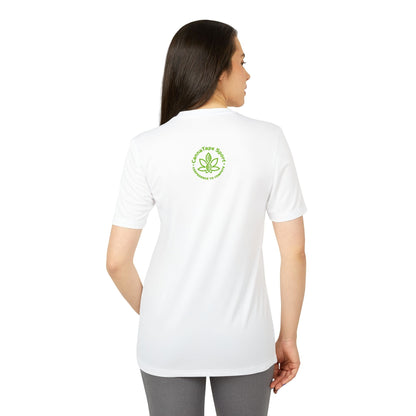 Printify T-Shirt CTS, CannaTape Green Adidas Unisex Sport T-shirt Transdermal CBD best for pain and sore