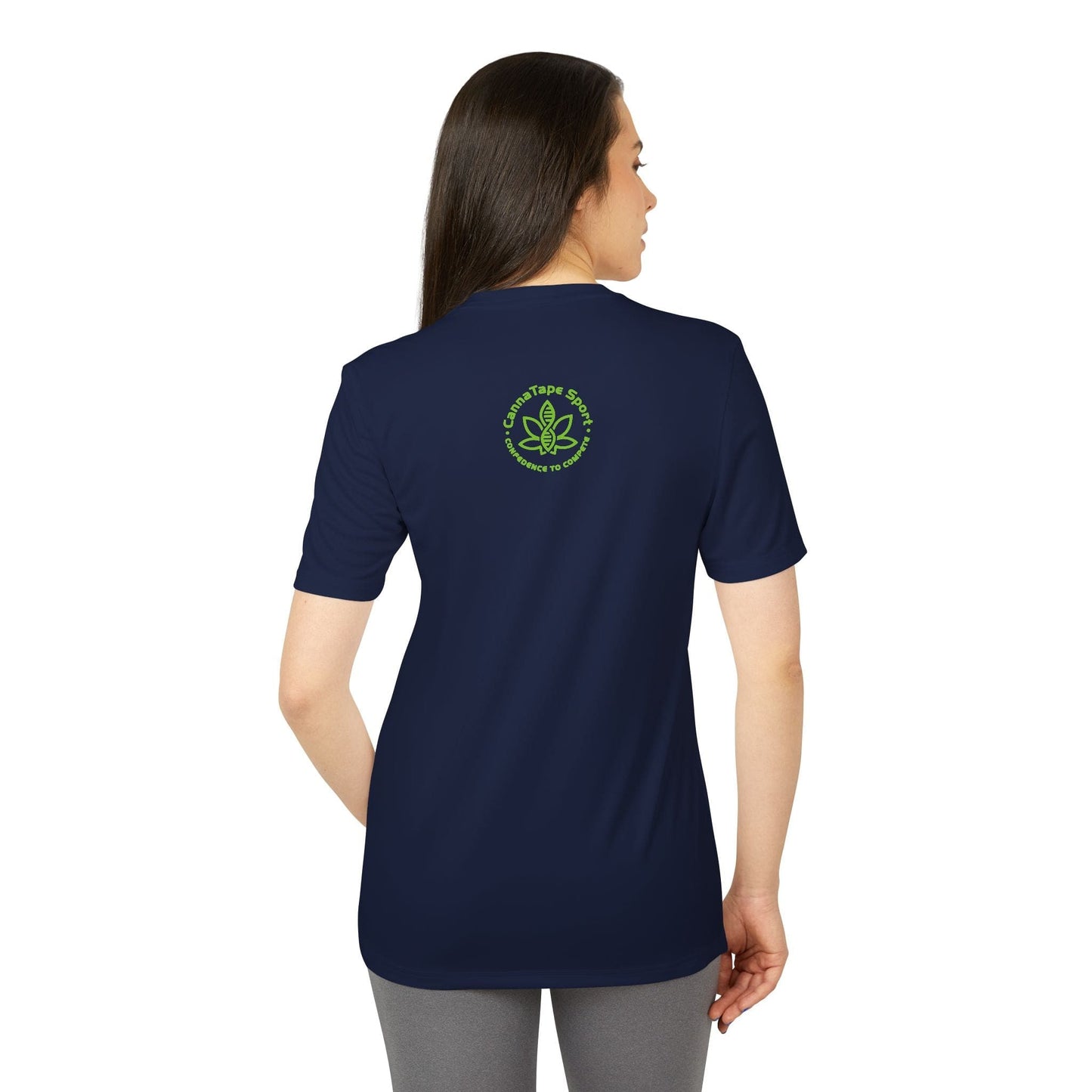 Printify T-Shirt CTS, CannaTape Green Adidas Unisex Sport T-shirt Transdermal CBD best for pain and sore