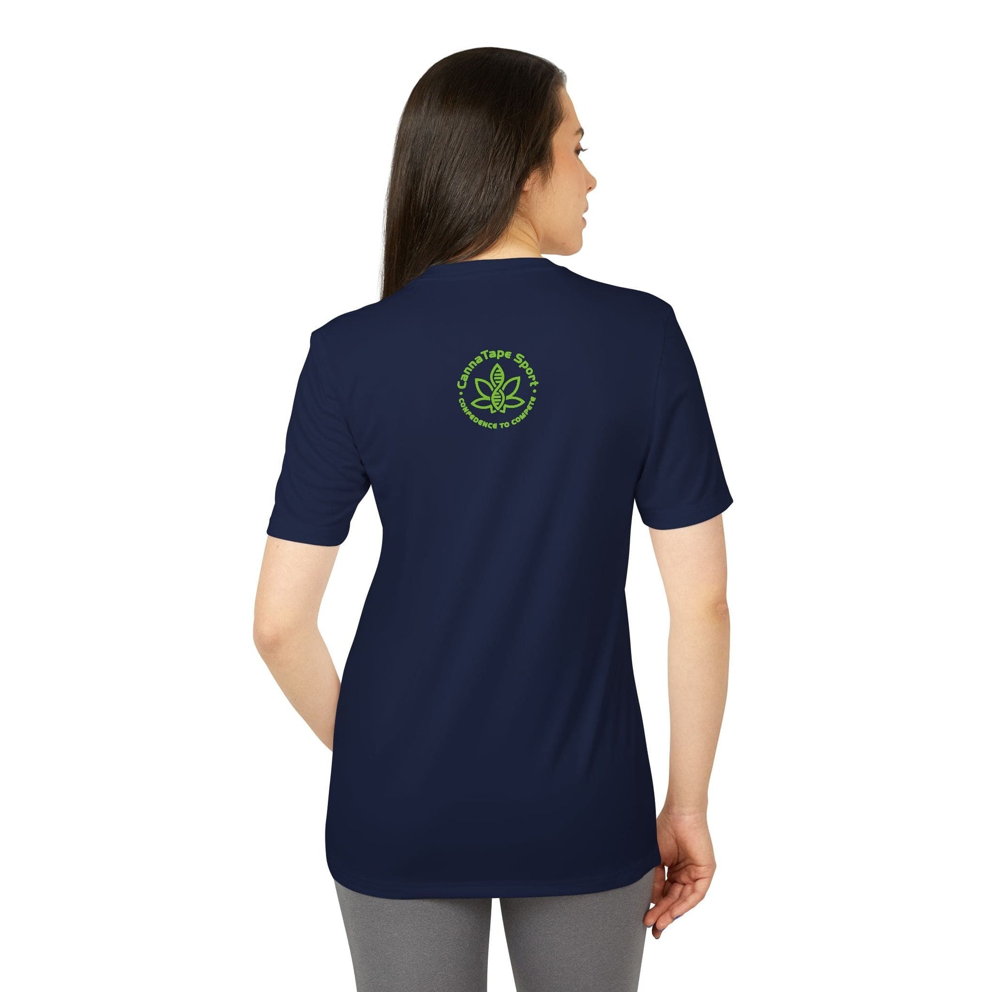 Printify T-Shirt CTS, CannaTape Green Adidas Unisex Sport T-shirt Transdermal CBD best for pain and sore