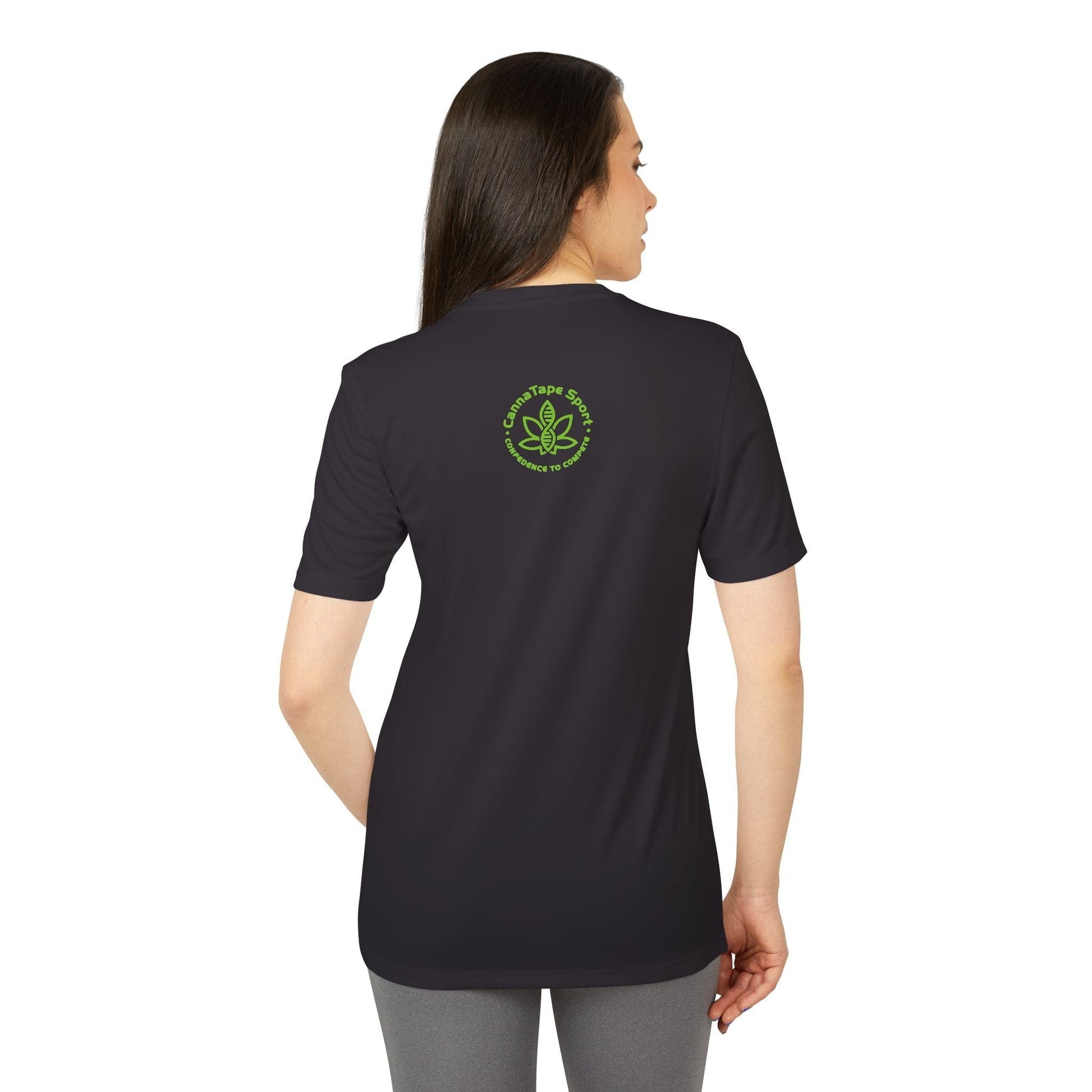 Printify T-Shirt CTS, CannaTape Green Adidas Unisex Sport T-shirt Transdermal CBD best for pain and sore