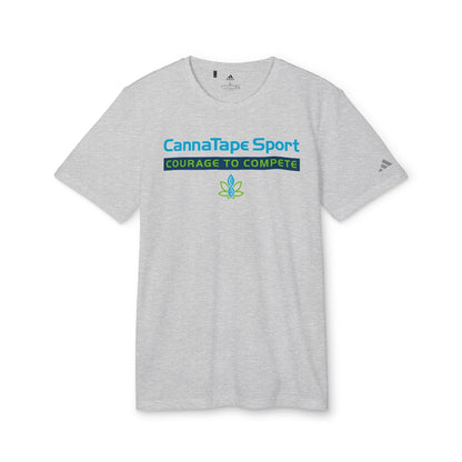Printify T-Shirt Grey Three Heather / S CannaTape Sport, Challenge - Adidas, Unisex Sport T-shirt Transdermal CBD best for pain and sore