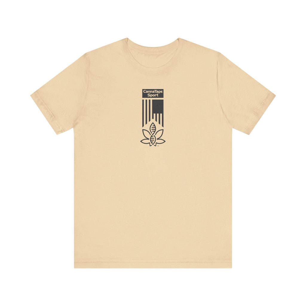 Printify T-Shirt Soft Cream / S CannaTape Sport Basic Patriot Tee - Unisex Transdermal CBD best for pain and sore